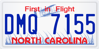NC license plate DMQ7155