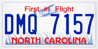 NC license plate DMQ7157