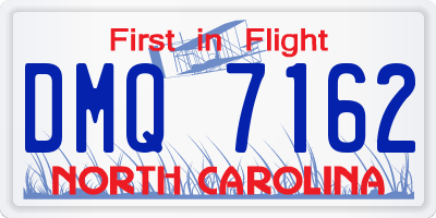 NC license plate DMQ7162