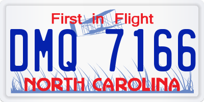 NC license plate DMQ7166