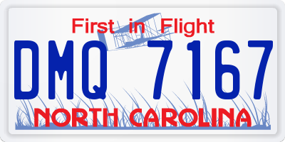 NC license plate DMQ7167