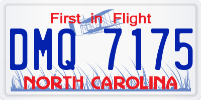 NC license plate DMQ7175