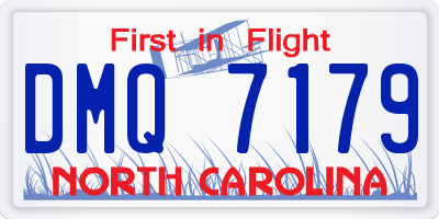 NC license plate DMQ7179