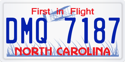 NC license plate DMQ7187