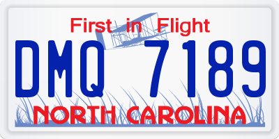 NC license plate DMQ7189