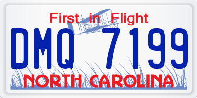 NC license plate DMQ7199