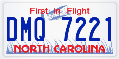 NC license plate DMQ7221