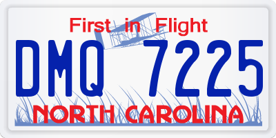 NC license plate DMQ7225