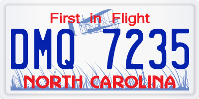 NC license plate DMQ7235