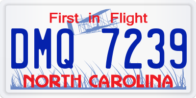 NC license plate DMQ7239