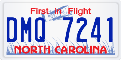 NC license plate DMQ7241