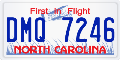 NC license plate DMQ7246