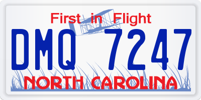 NC license plate DMQ7247