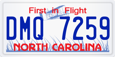 NC license plate DMQ7259