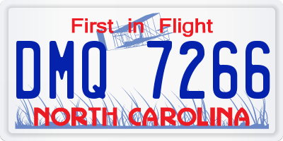 NC license plate DMQ7266