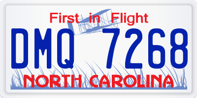 NC license plate DMQ7268