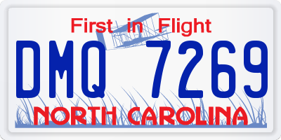 NC license plate DMQ7269