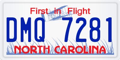 NC license plate DMQ7281