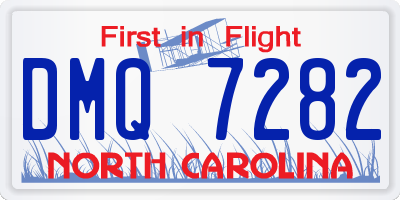 NC license plate DMQ7282