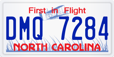 NC license plate DMQ7284