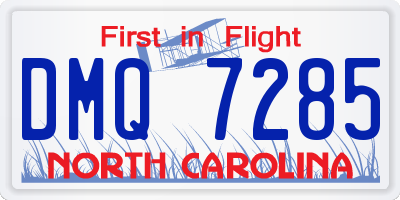 NC license plate DMQ7285