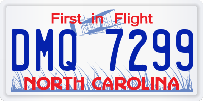NC license plate DMQ7299