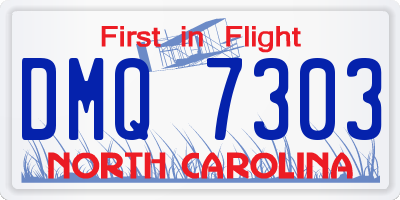 NC license plate DMQ7303