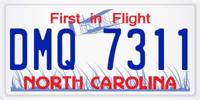 NC license plate DMQ7311