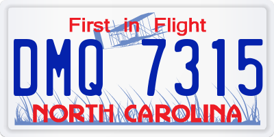 NC license plate DMQ7315