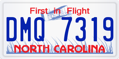 NC license plate DMQ7319