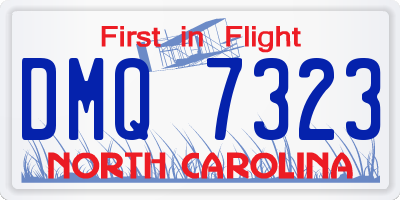 NC license plate DMQ7323