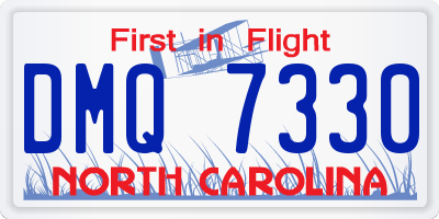 NC license plate DMQ7330