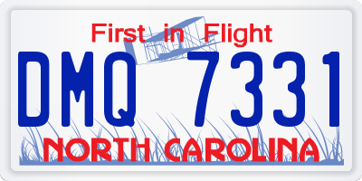 NC license plate DMQ7331