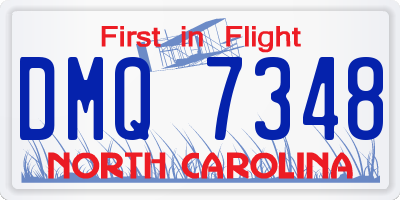 NC license plate DMQ7348
