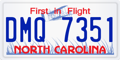 NC license plate DMQ7351