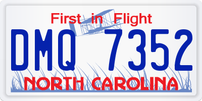 NC license plate DMQ7352