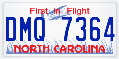 NC license plate DMQ7364