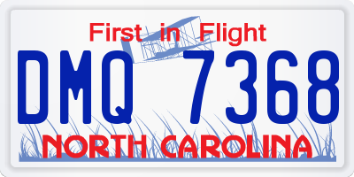 NC license plate DMQ7368