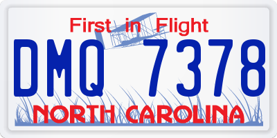 NC license plate DMQ7378