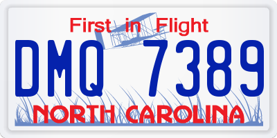 NC license plate DMQ7389