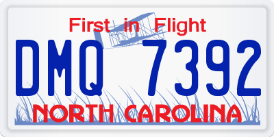NC license plate DMQ7392