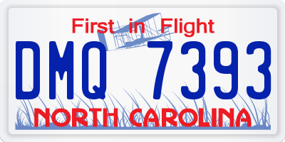 NC license plate DMQ7393