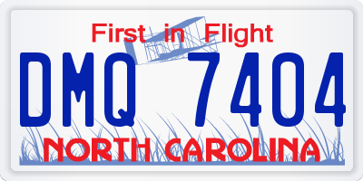 NC license plate DMQ7404