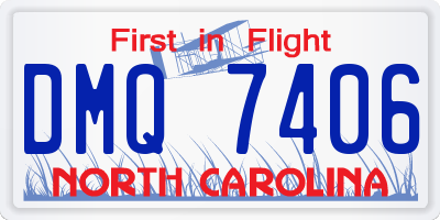 NC license plate DMQ7406