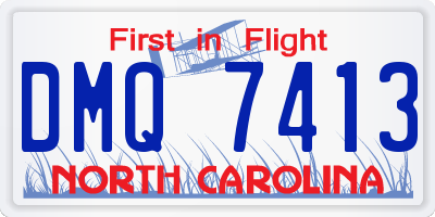 NC license plate DMQ7413