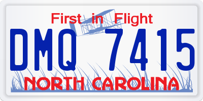 NC license plate DMQ7415