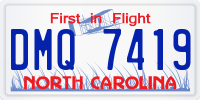 NC license plate DMQ7419