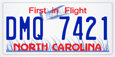 NC license plate DMQ7421