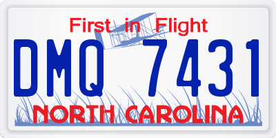 NC license plate DMQ7431