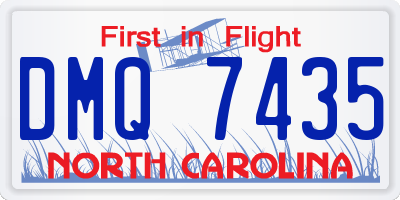 NC license plate DMQ7435
